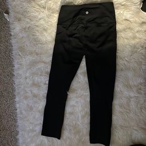 Black lulu lemon align yoga pants, size 2